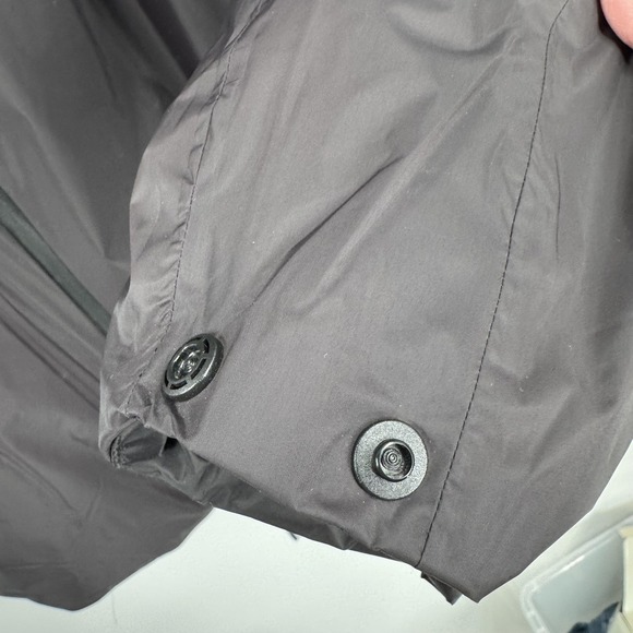 Rains Padded Nylon Coat Mens Large Black Hooded Waterproof Rain Jacket Outerwear - Picture 3 of 9